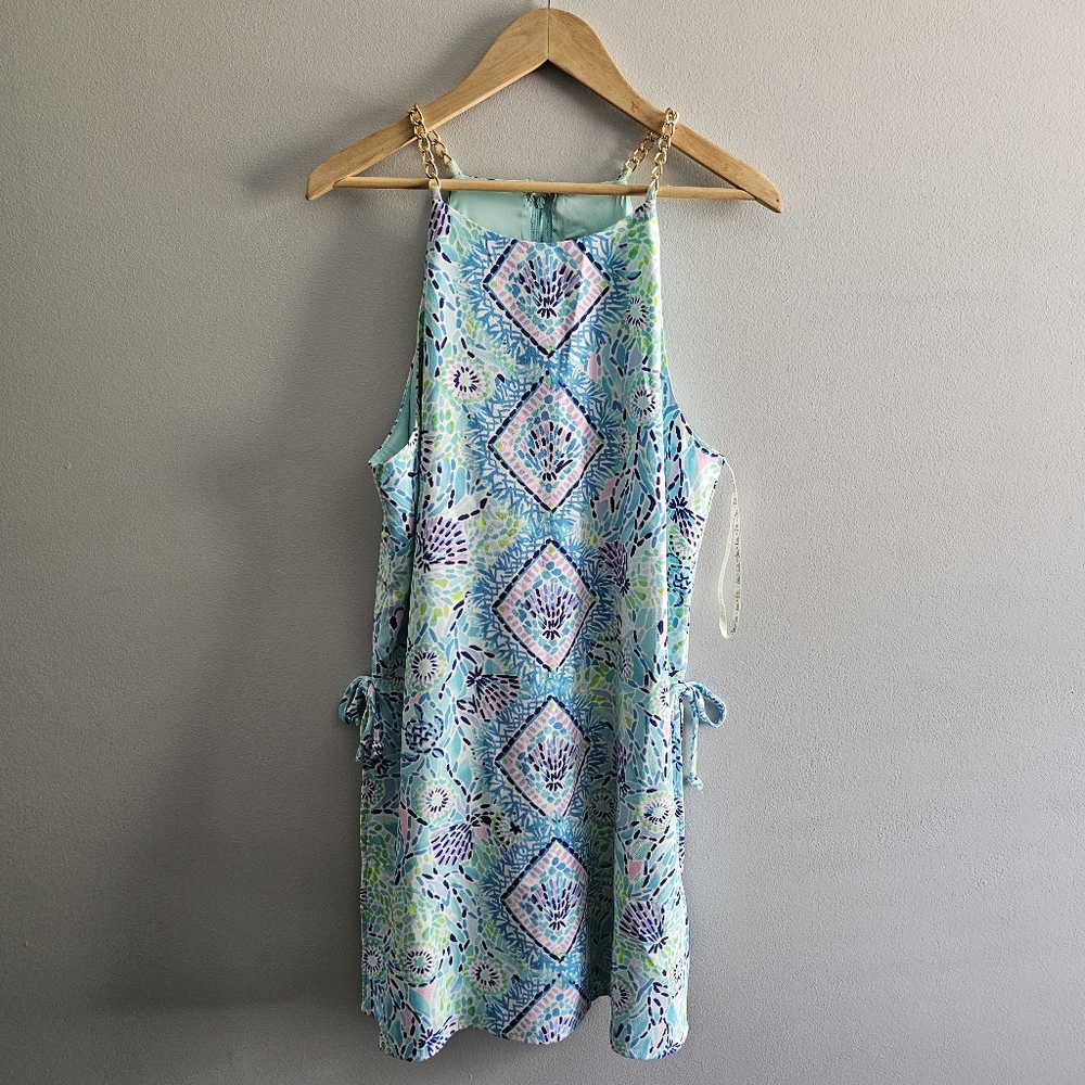 Lilly Pulitzer Chain Halter Pearl Romper 14 - Picture 2 of 11